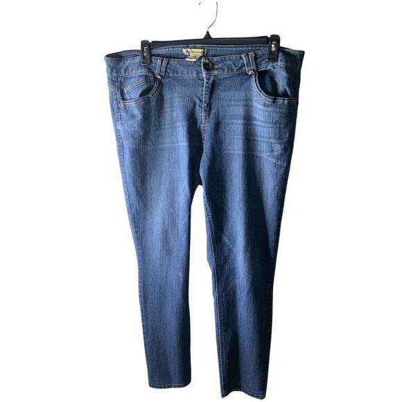 Democracy Denim Jean Women 18 Mid Rise Skinny Stretch Mid Wash Casual Streetwear - Picture 1 of 11